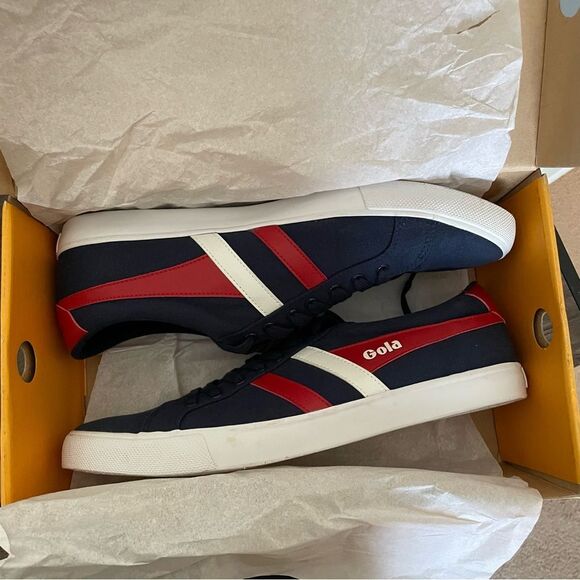 Gola Varsity Classic CMA331 Low Top Men's Size US 13 Navy Red‎ & White Sneakers - Picture 6 of 8